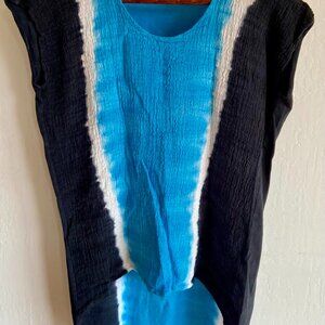 Anthropologie Stark Linen Cotton Tunic Tie Dye Top Size XS